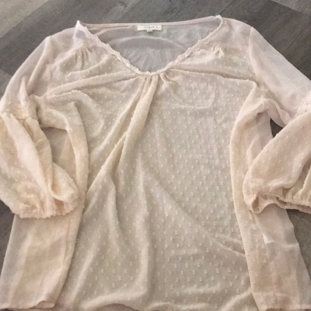 Pretty blush Swiss dot tunic